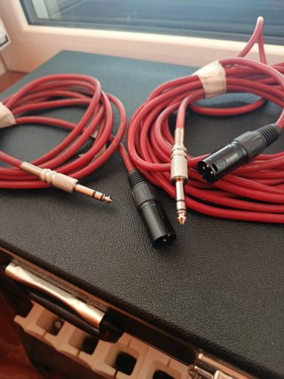 Coppia Cavi Artigianali Jack-XLR Rossi