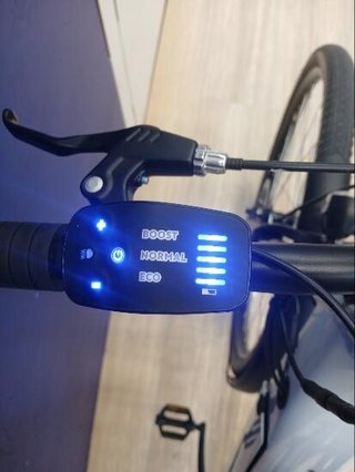 Bicicleta Trekking Eléctrica Cuadro Bajo E-Actv 100 Gris