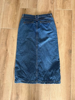Falda larga vaquera botones Zara