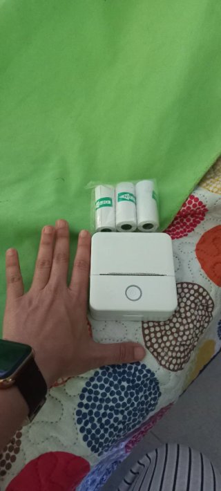 Mini impresora térmica blanca
