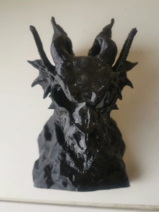 Figura Dragón 3D Negro