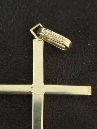 Cadena de oro 18k con colgante cruz 7,2 gramos