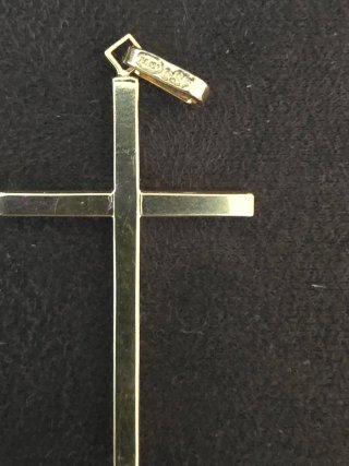 Cadena de oro 18k con colgante cruz 7,2 gramos