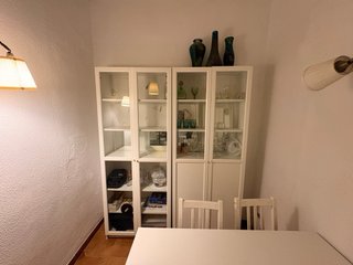 Vitrina de cristal blanca