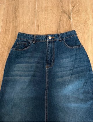 Falda midi vaquera aberturas