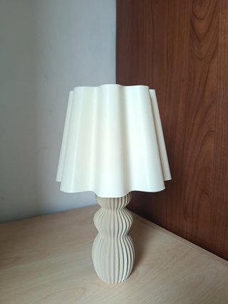 Paralume Moderno Bianco Osso Ondulato