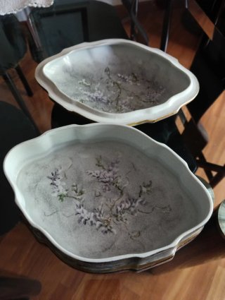 Portagioie Limoges vintage decorato a mano