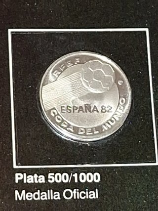 Medalla Plata Mundial 82 España Acuñaciones