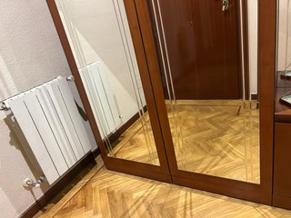 Mueble de entrada modular madera y cristal