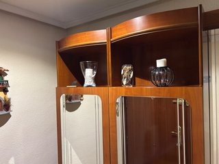 Mueble de entrada modular madera y cristal