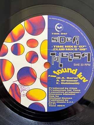 Taleesa "I Found Luv" disco vinile dance anni 90