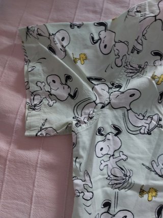 Camisa Snoopy Verde y Blanca