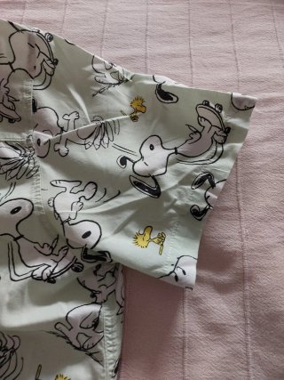 Camisa Snoopy Verde y Blanca
