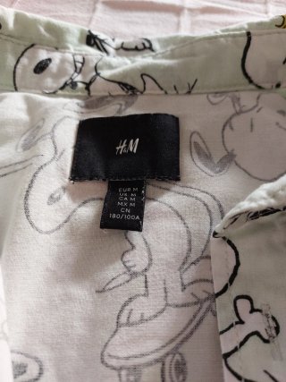 Camisa Snoopy Verde y Blanca