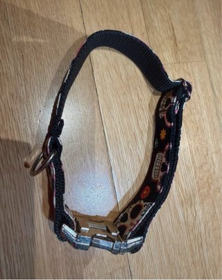 Collar ajustable calaveras y flores