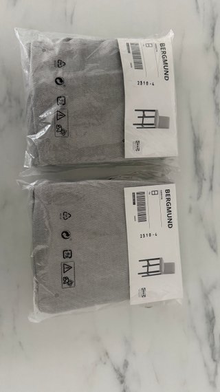 2 Taburetes IKEA Bergmund 62cm Gris