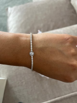 Pulsera tenis halo brillante pandora