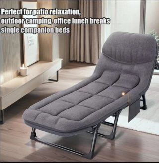 Tumbona Plegable 190x66cm Gris
