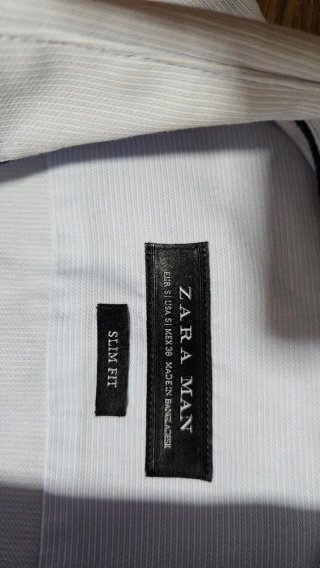 Camisa de vestir azul Zara