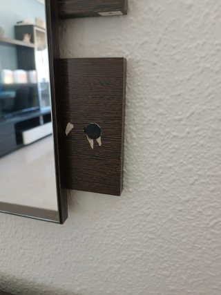 Recibidor con espejo madera y cristal