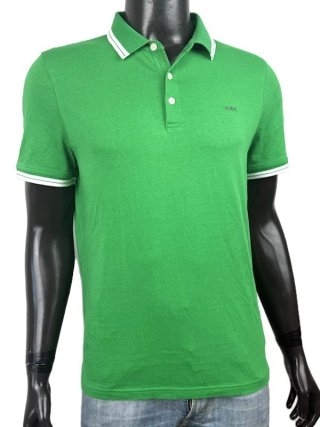 Michael Kors Polo Uomo M Verde Slim Casual Logo MK
