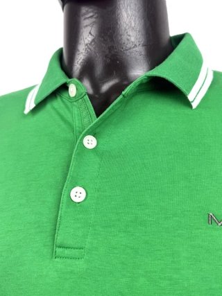 Michael Kors Polo Uomo M Verde Slim Casual Logo MK