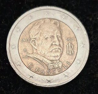 Moneda 2€ Italia 1912-2012 G. Pascoli