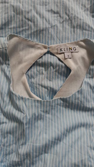 Vestido Kling Azul Rayas Verano Talla XS