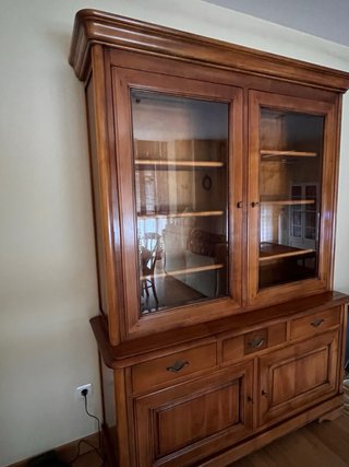 Muebles de salón madera y cristal