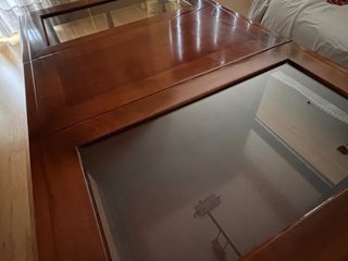 Muebles de salón madera y cristal
