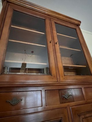Muebles de salón madera y cristal