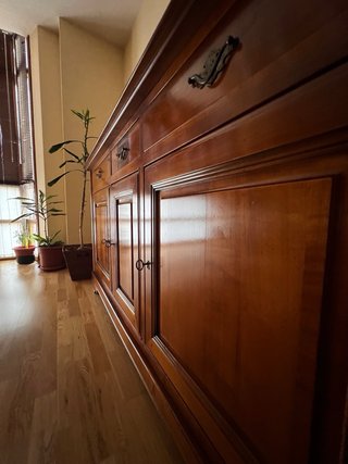 Muebles de salón madera y cristal