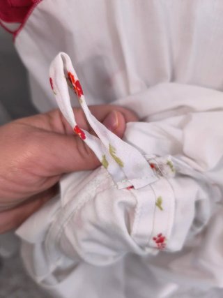 Traje de flamenca niña blanco y rojo talla 7