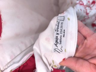 Traje de flamenca niña blanco y rojo talla 7