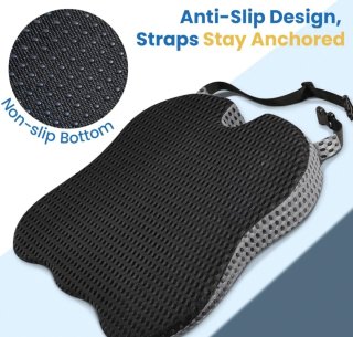 Cojín Cuña Negro Silla Coche Oficina