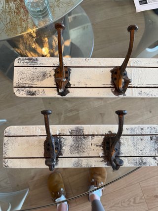 Percheros vintage madera y metal