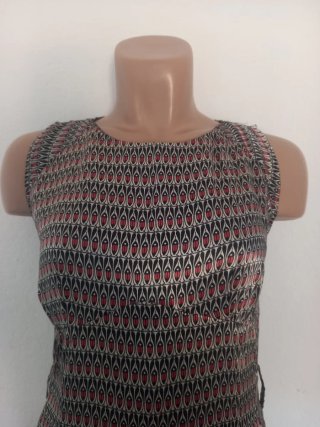 Vestido de tirantes con estampado Tizeto Spain