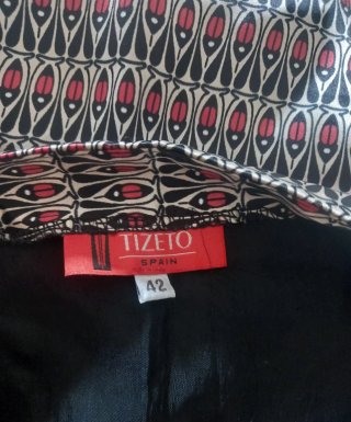 Vestido de tirantes con estampado Tizeto Spain