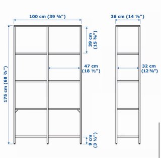 Estantería Ikea Metal y Vidrio Templado