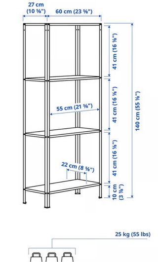 2 Estanterías IKEA HYLLIS