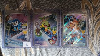Cartas Pokémon Piplup, Turtwig y Chimchar