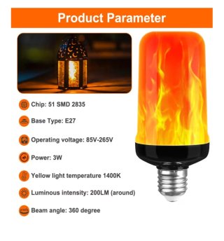 Lampadina LED Effetto Fiamma di Fuoco