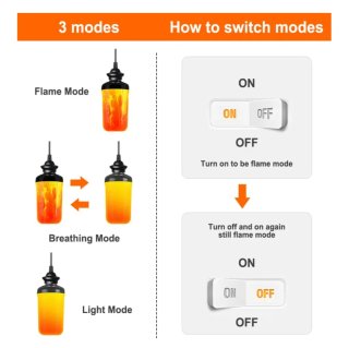 Lampadina LED Effetto Fiamma di Fuoco