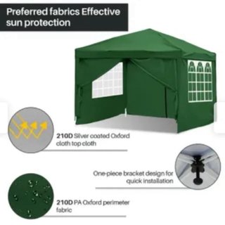 Carpa plegable impermeable Oxford verde