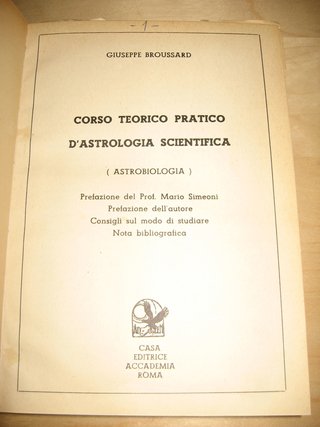 CORSO TEORICO-PRATICO D’ASTROLOGIA SCIENTIFICA