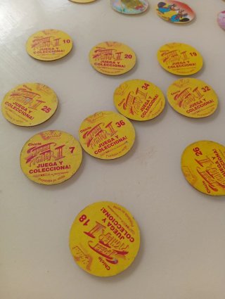Lote Tazos Street Fighters, Chiquito, 30 tazos