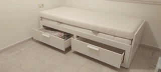 Diván IKEA Blanco con cajones