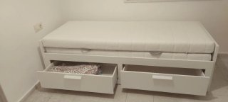 Diván IKEA Blanco con cajones