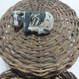2 Cestos Mimbre Artesanales