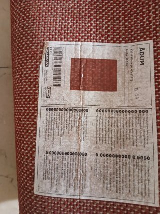 Tappeto rosso in cotone 20€